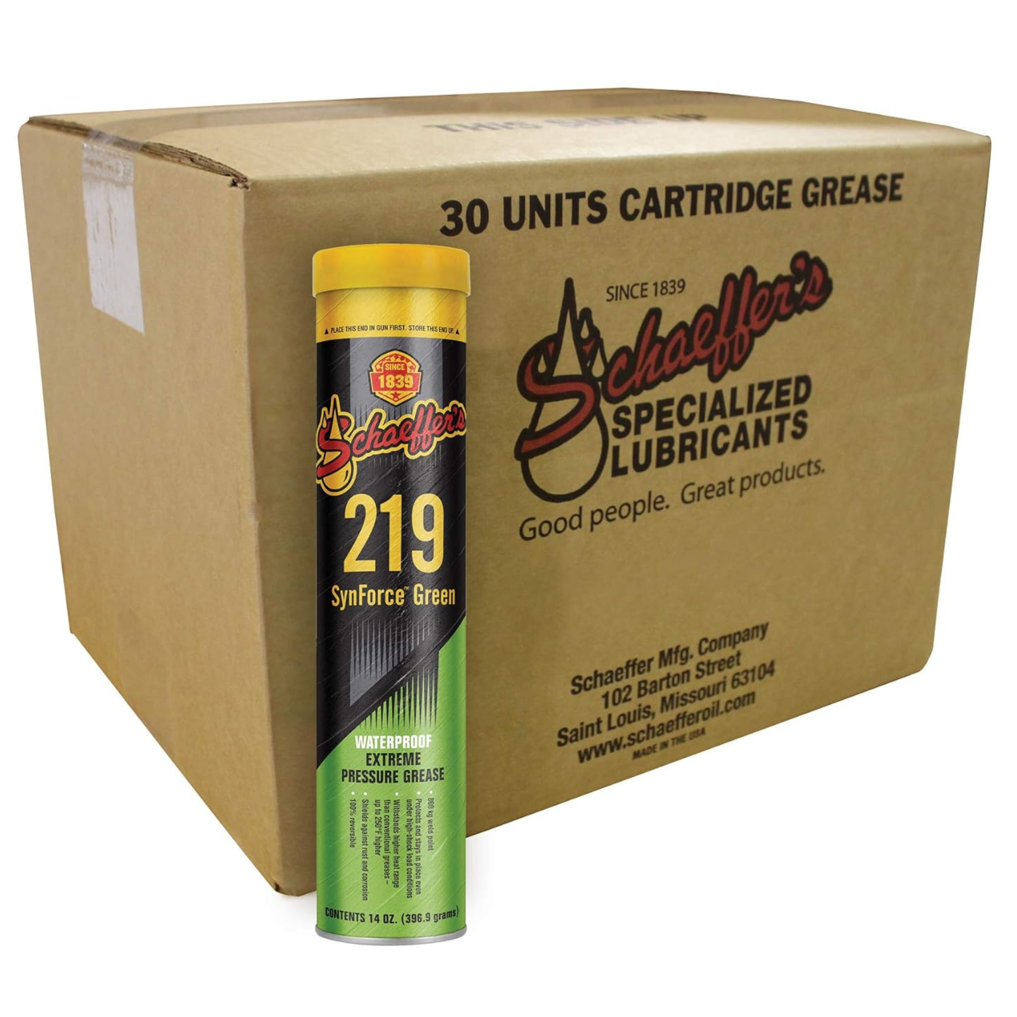 Schaeffers 02192 Grease SynForce Green NLGI #2 WaterProof Grease | (30) 14oz Tubes