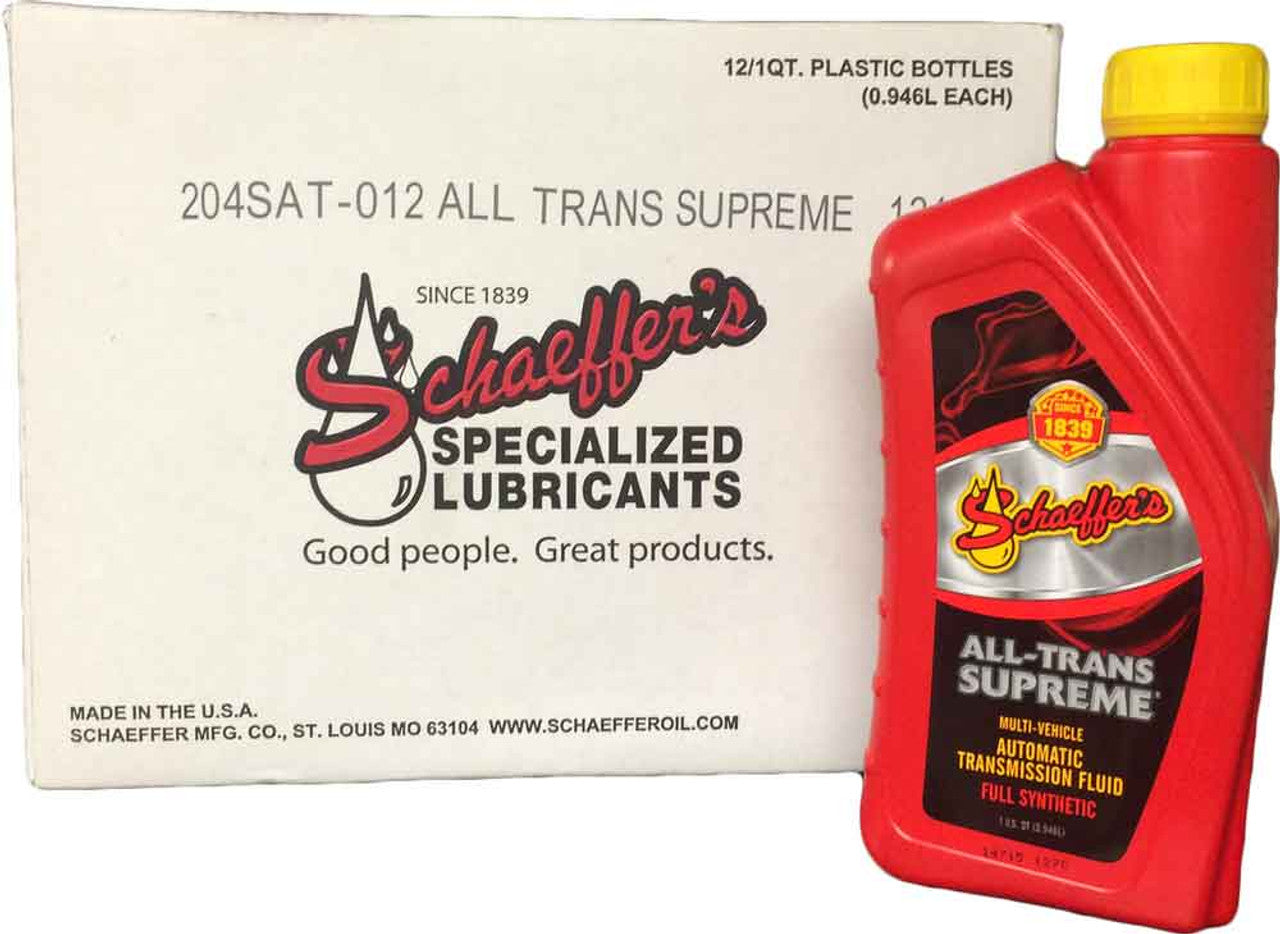 Schaeffer's All-Trans Supreme Synthetic Transmission Fluid ATF | 12 1 Quart Bottles