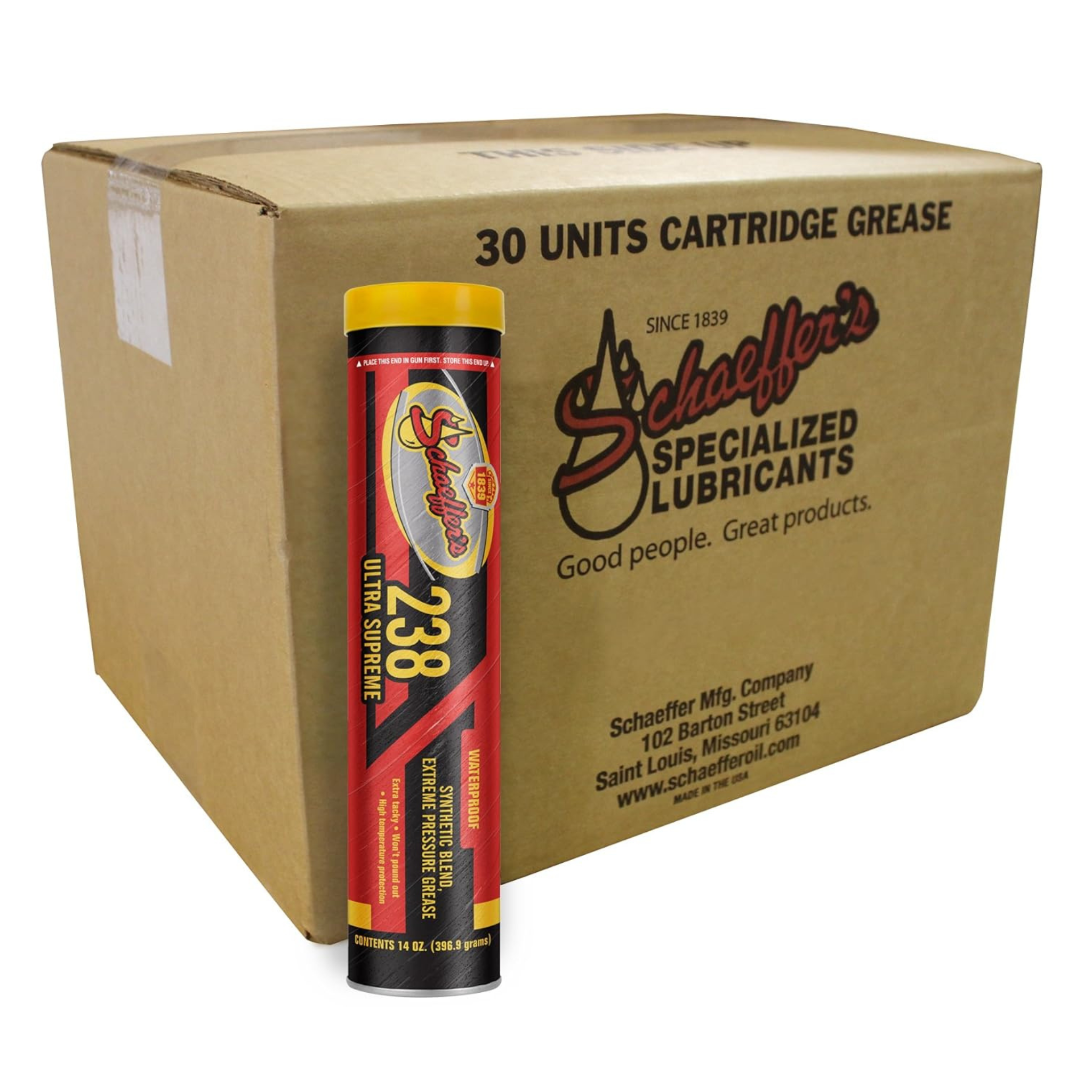 Schaeffers 238 Multi-Purpose Ultra Supreme 5% Moly Grease NLGI #1 | (30) 14oz Tubes