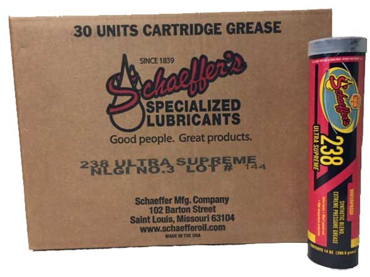 Schaeffers Para-Synthetic Ultra Supreme Grease NLGI #3 | (30) 14oz Tubes