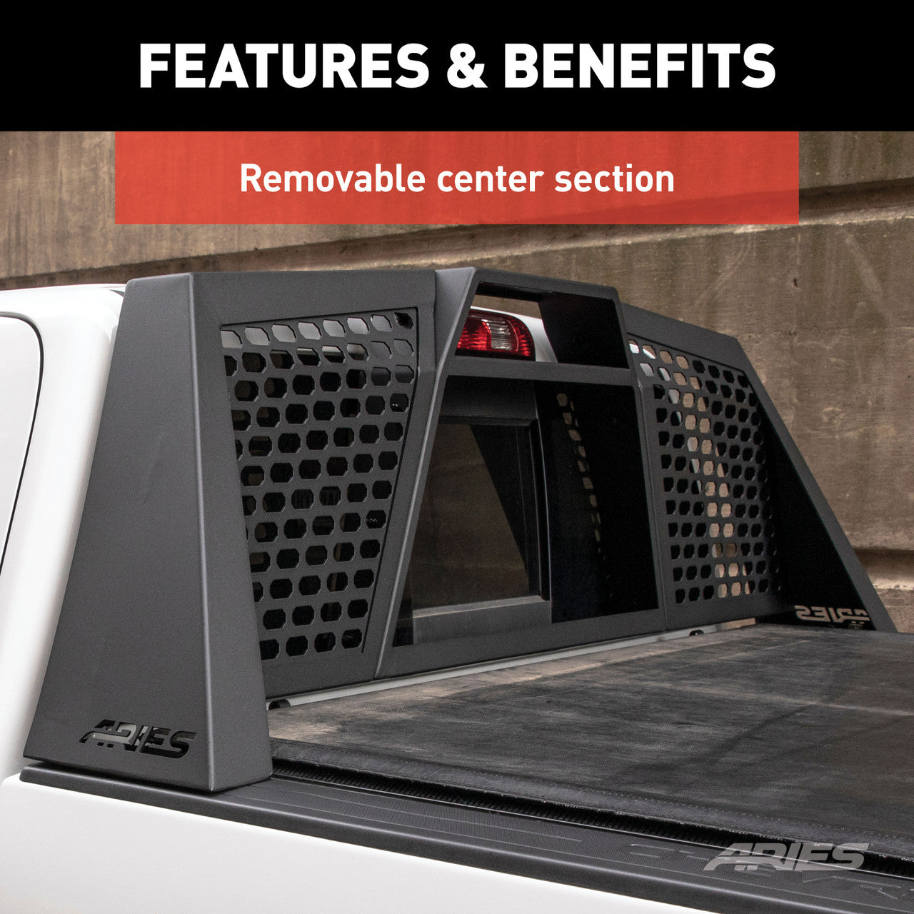 Midwest Aftermarket truck accessory featuring Aries 15-C F150 Headache Rack with rugged design