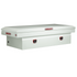 Caja de herramientas extra ancha de acero blanco con sillín cruzado Weather Guard