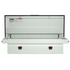 Caja de herramientas extra ancha de acero blanco con sillín cruzado Weather Guard