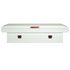 Caja de herramientas extra ancha de acero blanco con sillín cruzado Weather Guard