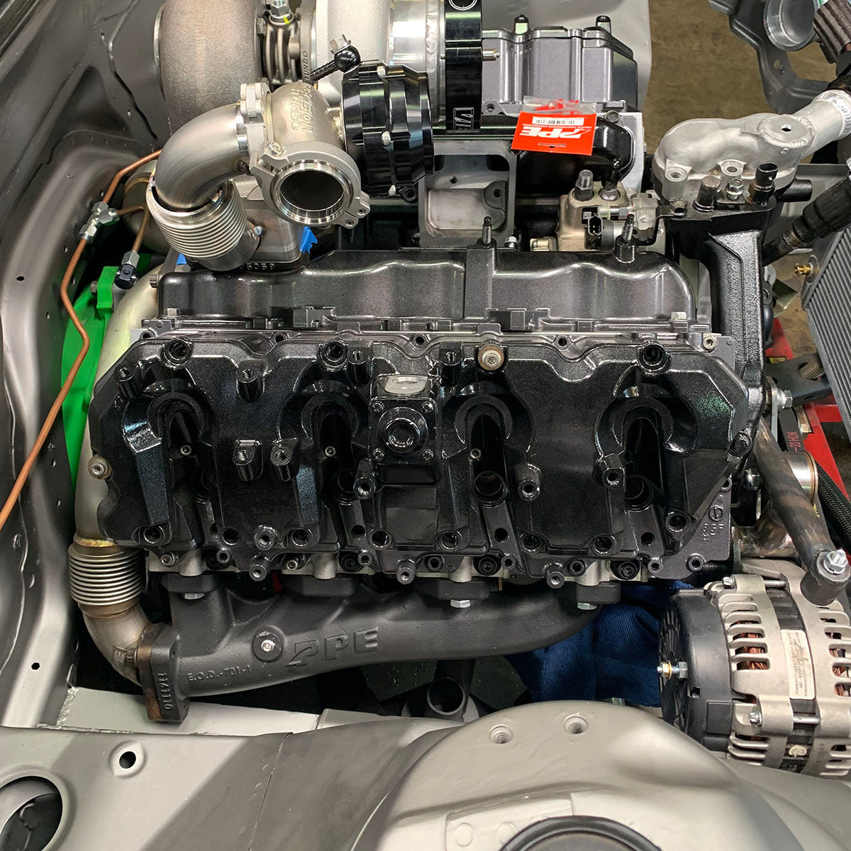 Upgrade Your Ride with PPE High-Flow Manifolds & Up-Pipes for GM 2006-2007 LLY/LBZ - Black