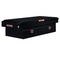 Caja de herramientas extra ancha de aluminio negro brillante con sillín cruzado Weather Guard