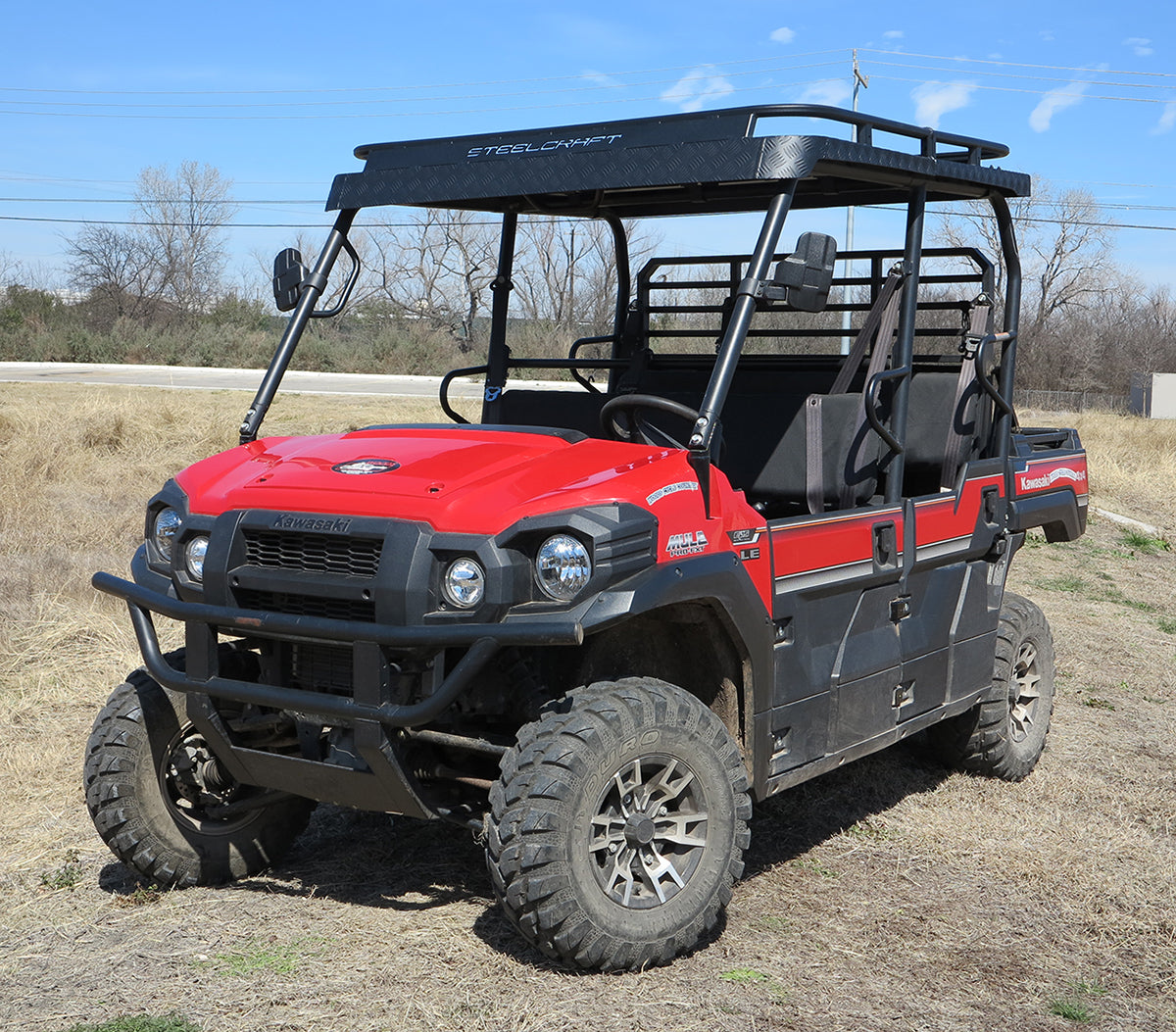 SteelCraft UTV Aluminum Roof Basket | Fits 2015-2025 Kawasaki Mule Pro-FX DXT
