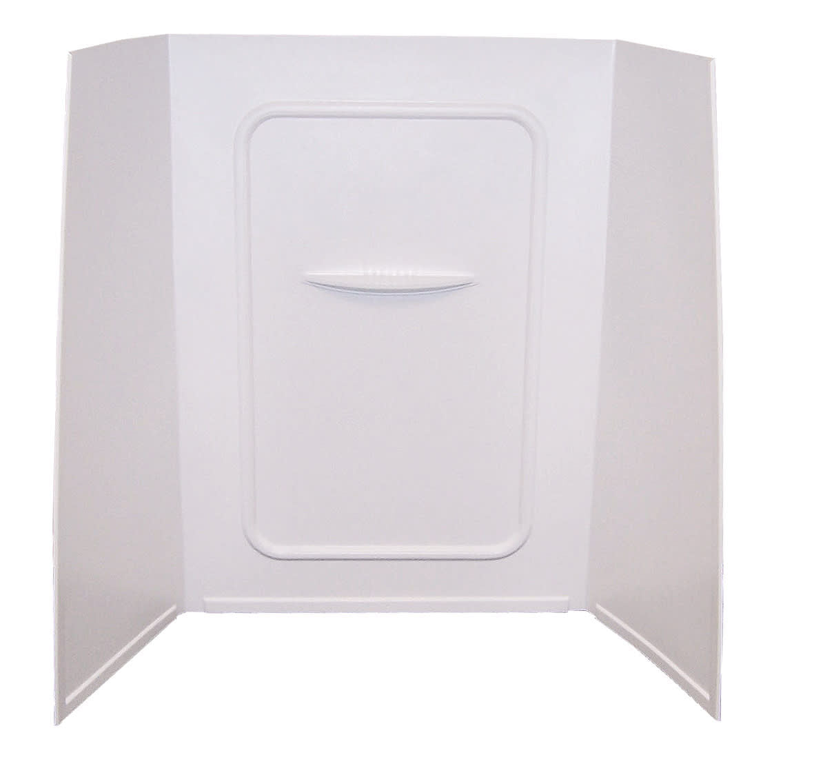 Marco para bañera y plato de ducha Lippert de 24 pulgadas x 36 pulgadas x 62 pulgadas; diseño de una sola pieza; acabado del marco de fotos en blanco 210307