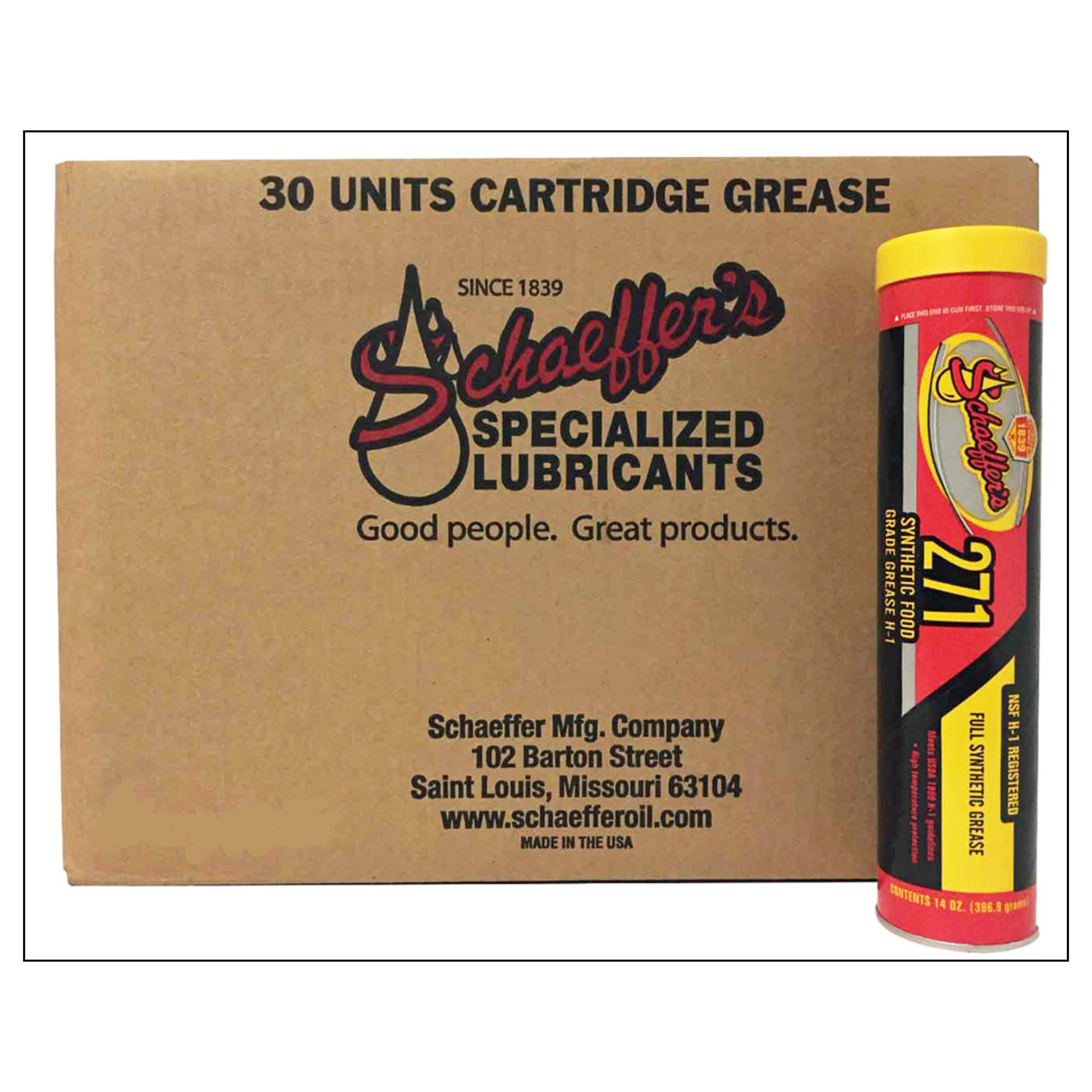 Schaeffers 02712 Synthetic Food Grade Grease H-1 NLGI #2 | (30) 14oz Tubes