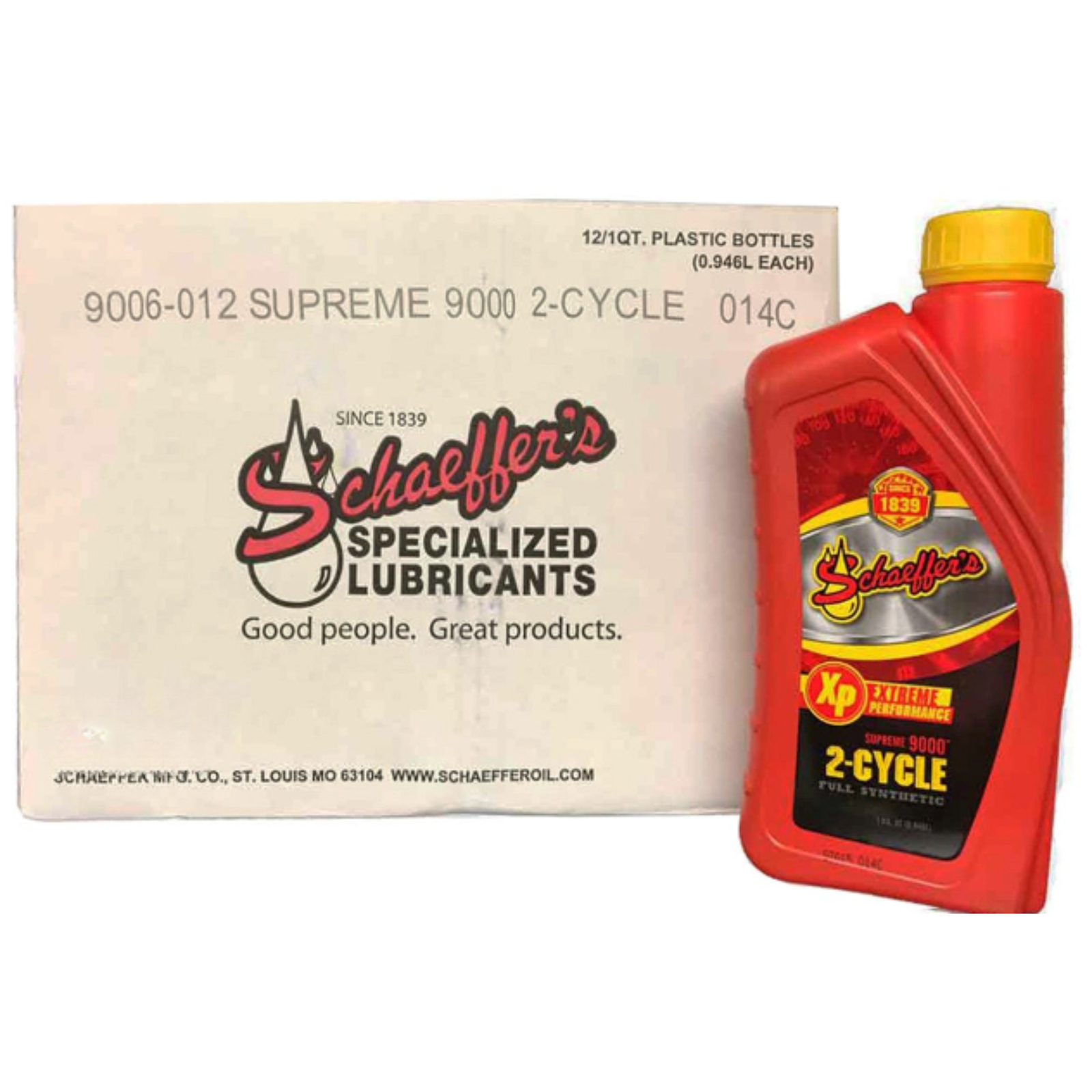 Schaeffer's 9006 Supreme 9000 Full Synthetic 2-Cycle Racing Oil | (12) 1 Quart Bottles