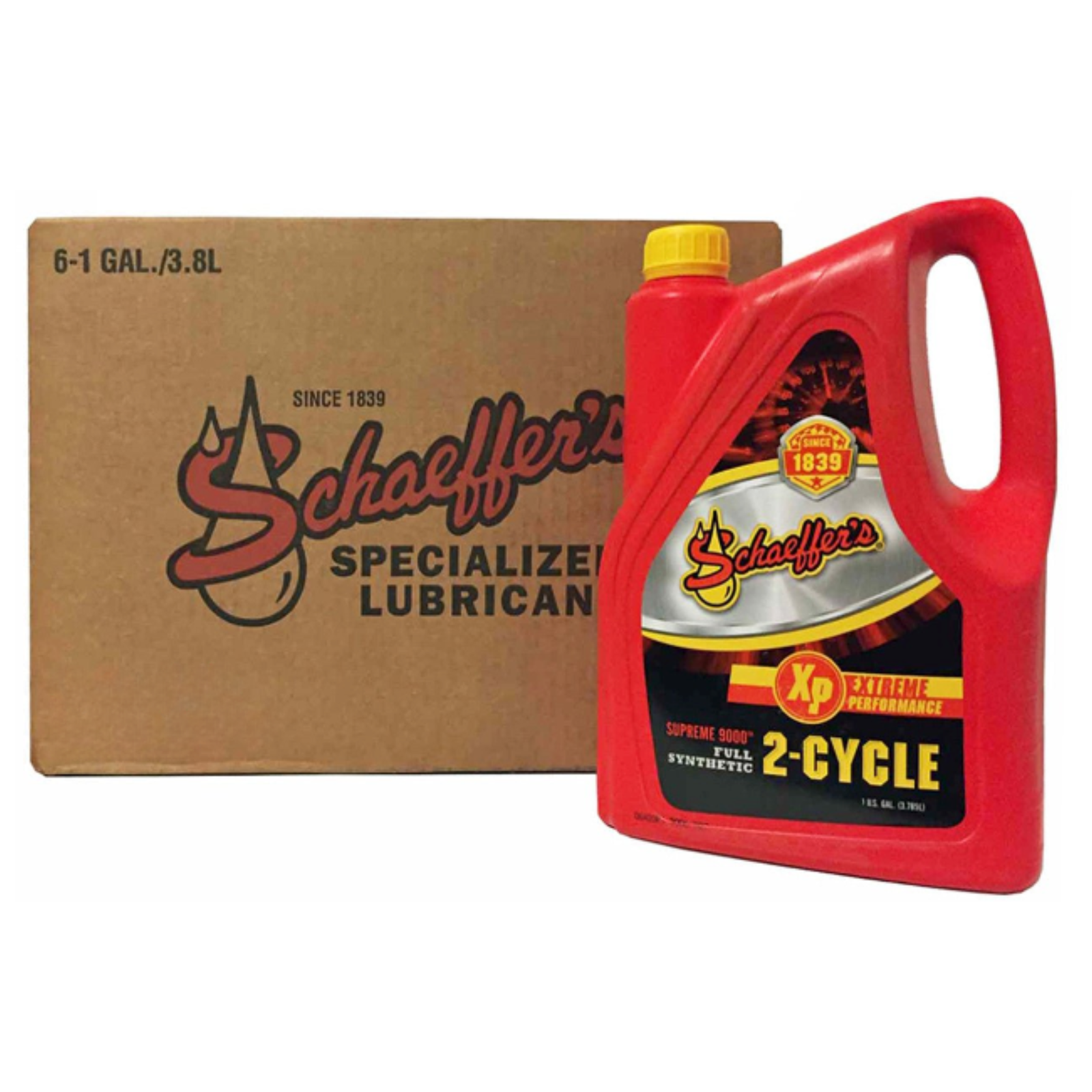 Schaeffer's 9006 Supreme 9000 Full Synthetic 2-Cycle Racing Oil | (6) 1 Gallon Jugs