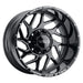 Weld Fulcrum Wheels 20x12 Gloss Black with Milled Accents