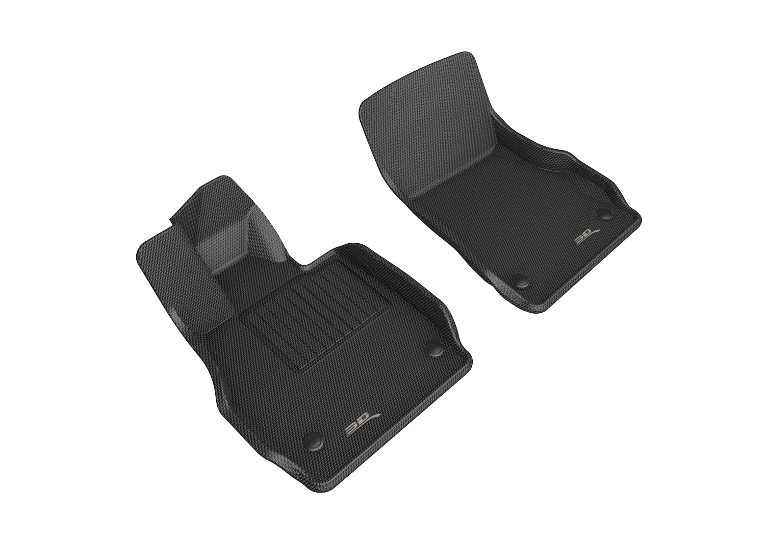 3D MAXpider3D MAXpider KAGU BLACK Floor Mats Compatible with CHEVROLET CORVETTE / E - RAY (C8) 2020 - 2025 | L1CH09611509