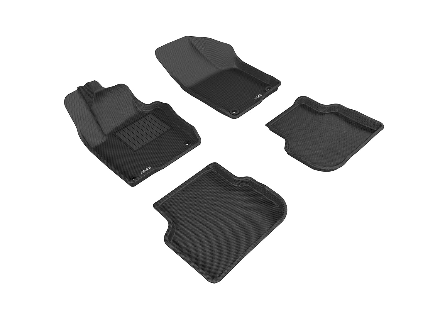 3D MAXpider3D MAXpider KAGU Black Floor Mats Compatible with Volkswagen Jetta Sedan 2011 - 2018 | L1VW05501509