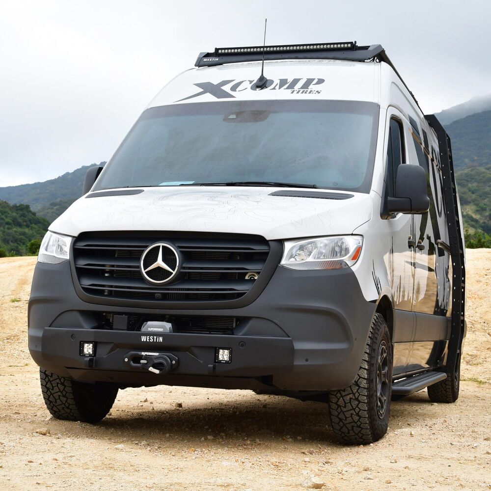 Parachoques delantero de ancho medio Westin Pro Series compatible con Mercedes Benz Sprinter 2019-2024