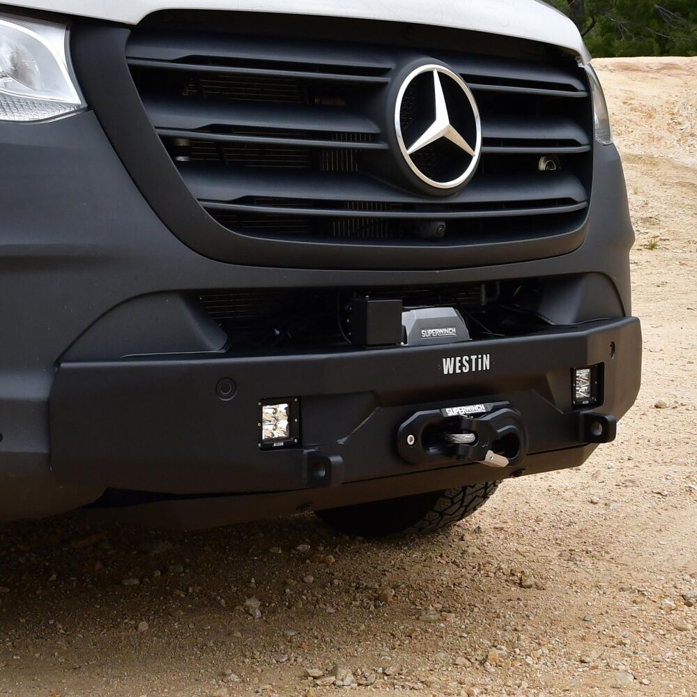 Parachoques delantero de ancho medio Westin Pro Series compatible con Mercedes Benz Sprinter 2019-2024
