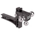 Draw-Tite Adjustable Trailer Receiver Hitch with Step | 2 Inch Receiver | 10.5 Inch Drop | 14,000 lbs. Capacity | Black