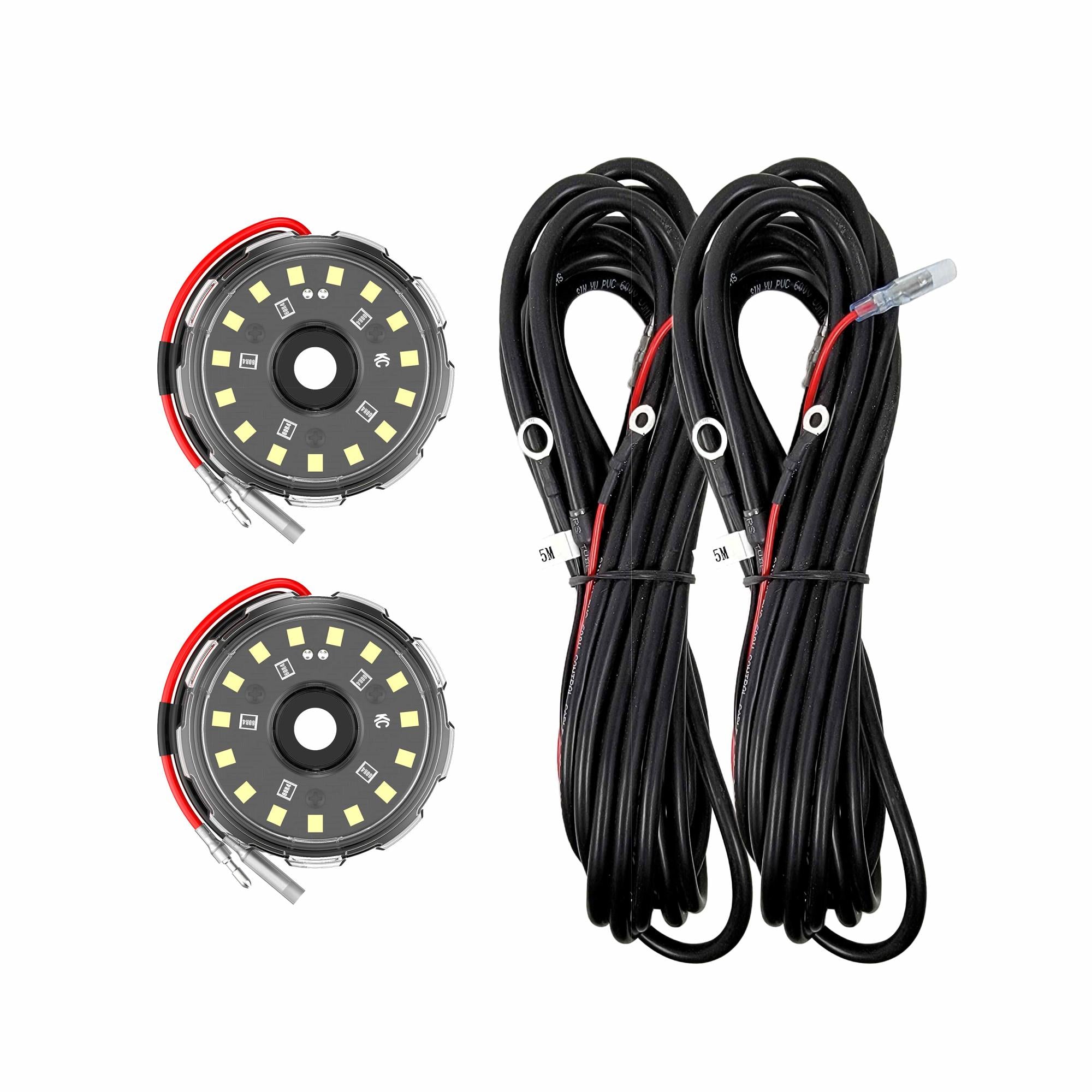 KC HiLiTES Cyclone V2 Kit with clear lens and 5.0m length, perfect for trucks and Jeeps.