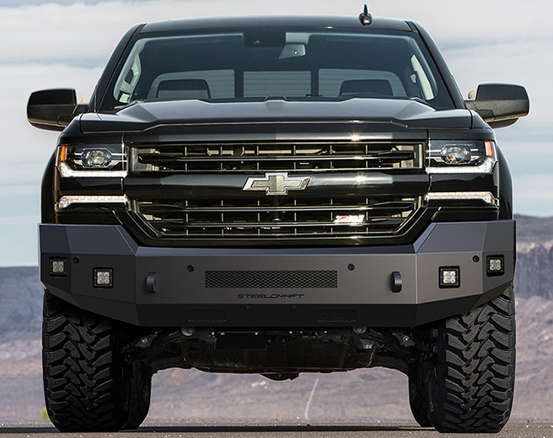 Steelcraft Fortis Front Bumper Textured Black | Fits 2019-2021 Chevrolet Silverado 1500 2022 Silverado 1500 LTD Classic Includes Diesels