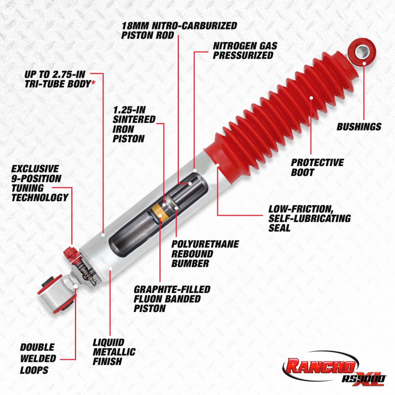 Rancho RS9000XL Series Rear Shock Absorber 23.83