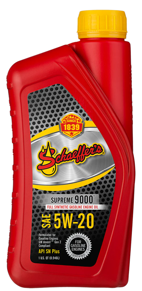 Schaeffer's 9004 Supreme 9000 Full Synthetic Gasoline 5W-20 Engine Oil | (12) 1 Quart Bottles