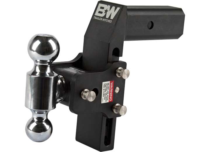 B&W Tow and Stow MultiPro / Multi Flex Trailer Hitch 2.5" Shank 7" Drop 7.5" Rise 2" and 2-5/16 Dual Ball | Black