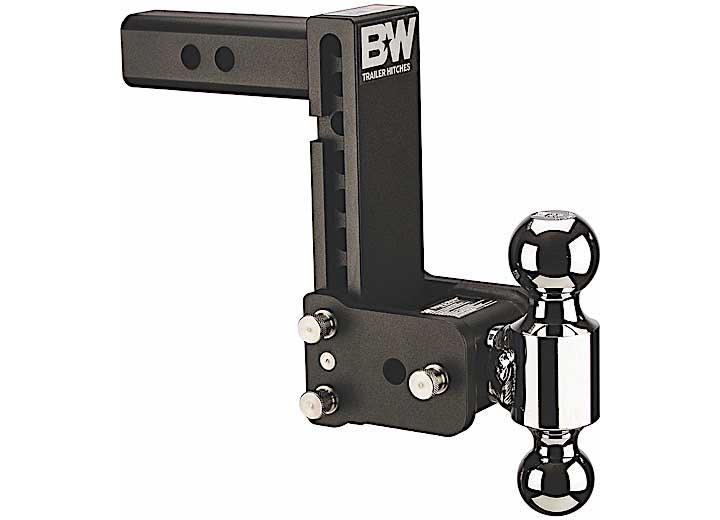 B&W Tow and Stow Trailer Hitch 2" Shank 7" Drop 7.5" Rise 2" and 2-5/16" Dual Ball | Black