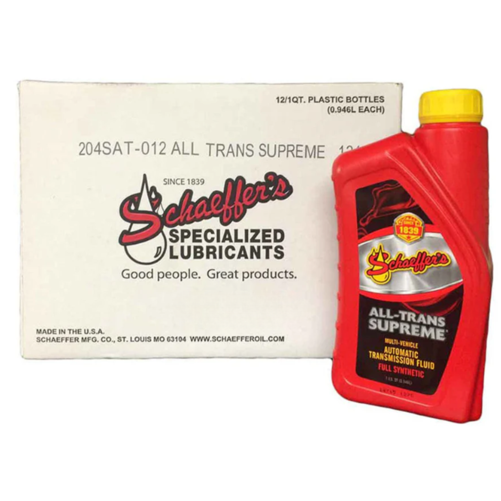 Schaeffer's All-Trans Supreme Synthetic Transmission Fluid ATF | (12) 1 Quart Bottles