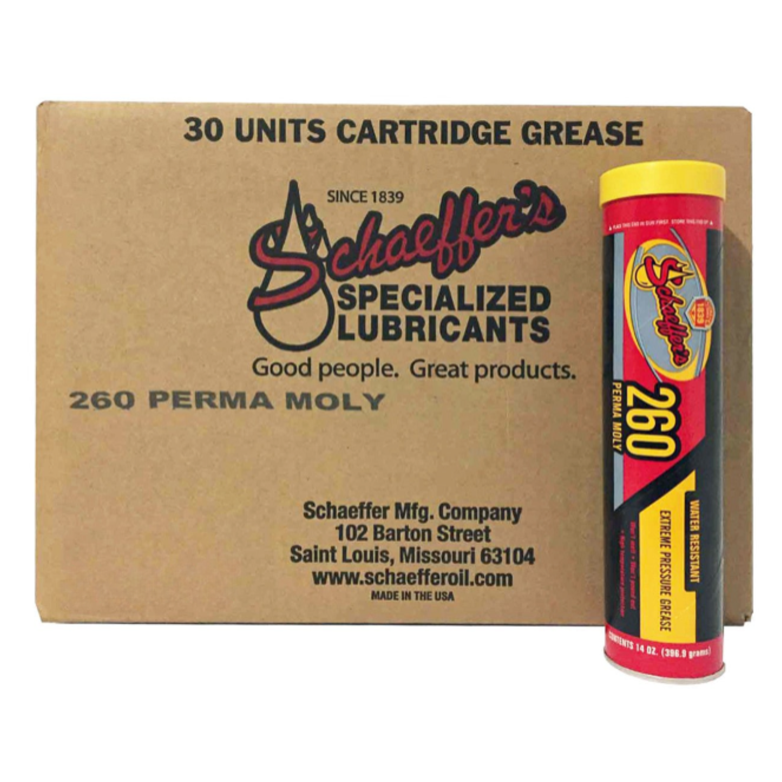 Schaeffer's 02601 Perma Moly Extreme Pressure Grease NLGI #1 | (30) 14oz Tubes