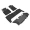 3D MAXpider Floor Mats Compatible with NISSAN ARMADA 2019-2024 / QX80 2019-2024 KAGU BLACK | L1NS14701509