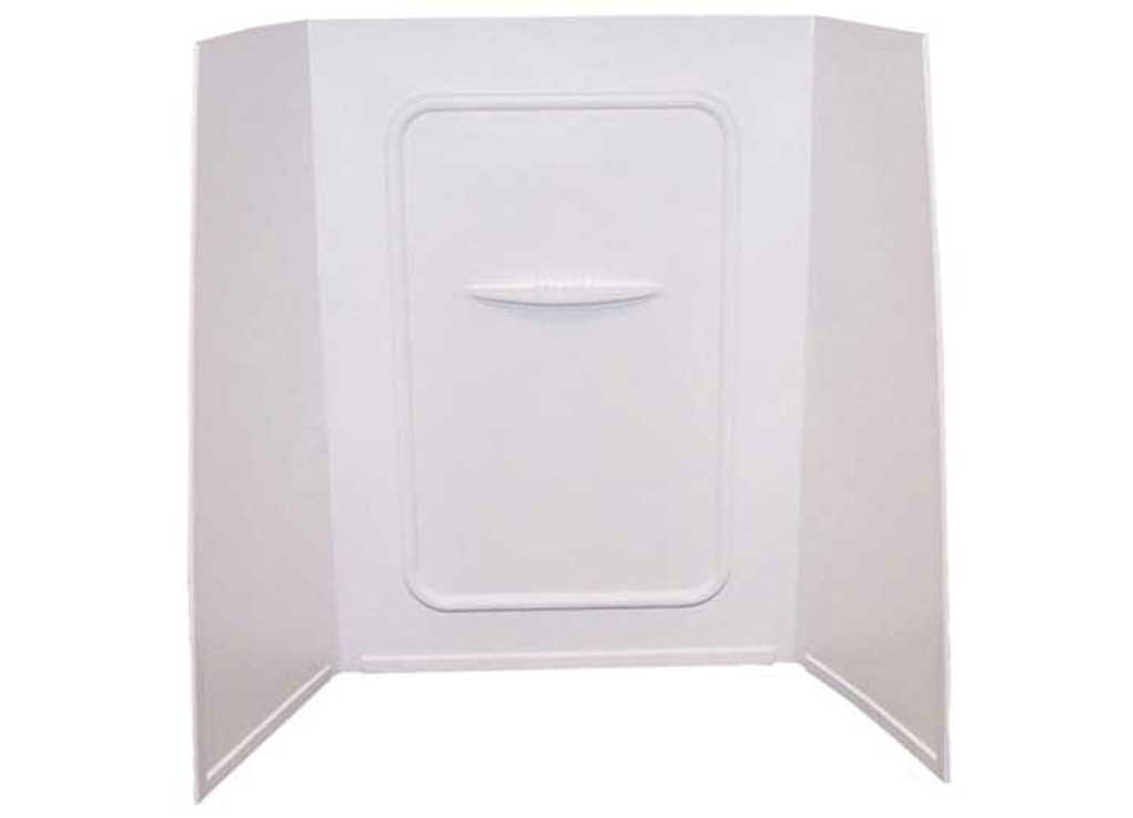 Marco para bañera y plato de ducha Lippert de 24 pulgadas x 36 pulgadas x 56 pulgadas; diseño de una sola pieza; acabado del marco de fotos en blanco 210303