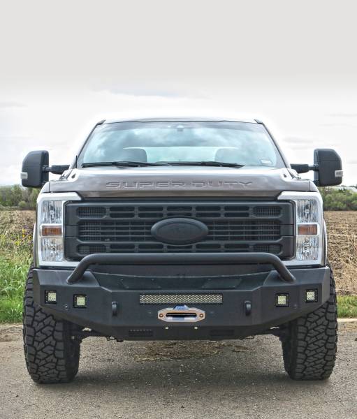 Steelcraft Fortis Winch Ready Hoop Front Bumper Textured Black| Fits 2023+ Ford Super Duty F-250 F-350 F-450 F-550