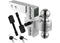 Rhino USA Heavy Duty Drop Hitch With 6" Drop 2" Hitch Silver 2" 2-5/16" Dual Ball Chrome