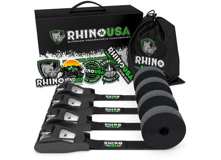 Rhino USA Universal 1 In X 12 Ft Lashing Tie Down Straps 4 Pack