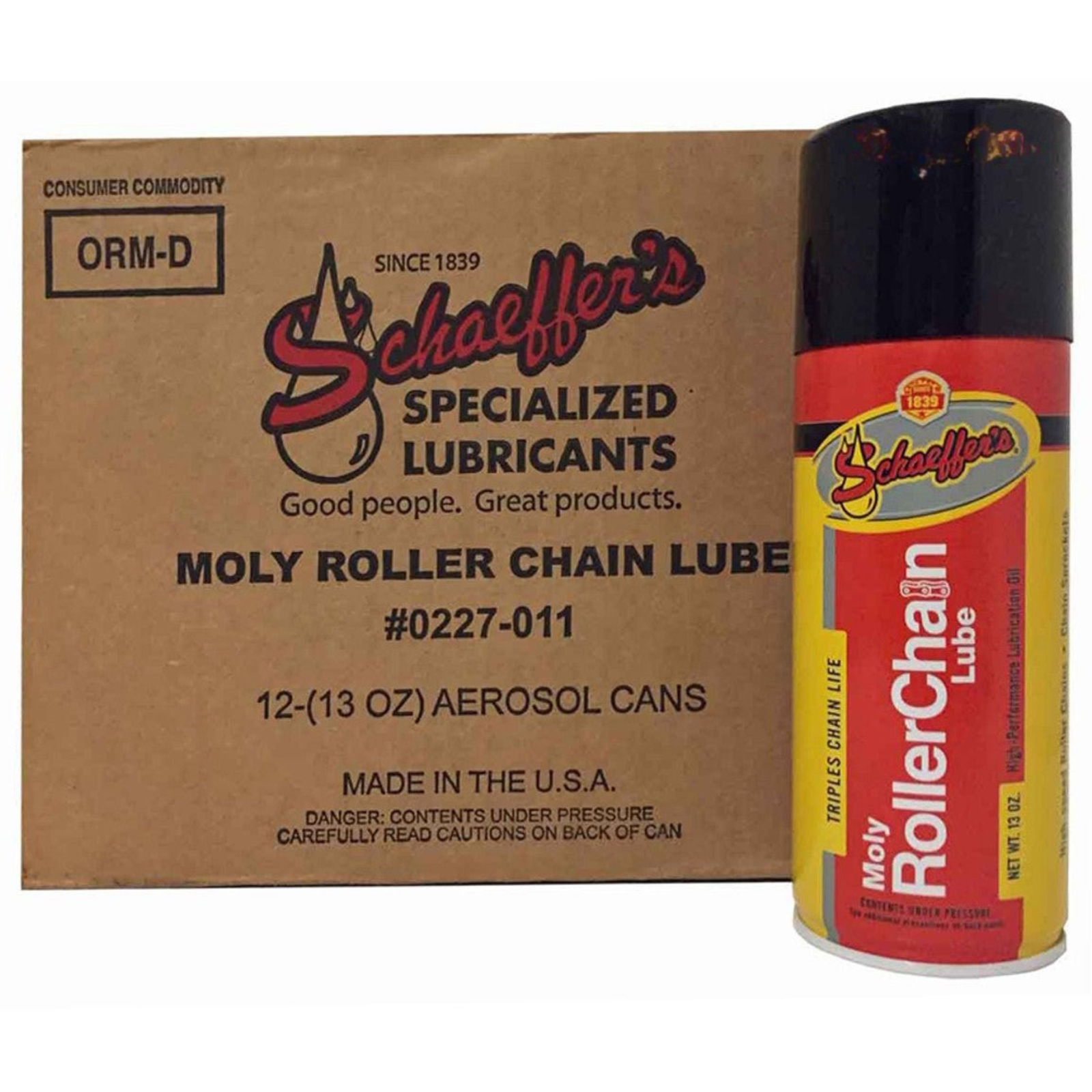 Schaeffer's 0227 Moly Roller Chain Lubricant | (12) 13oz Can