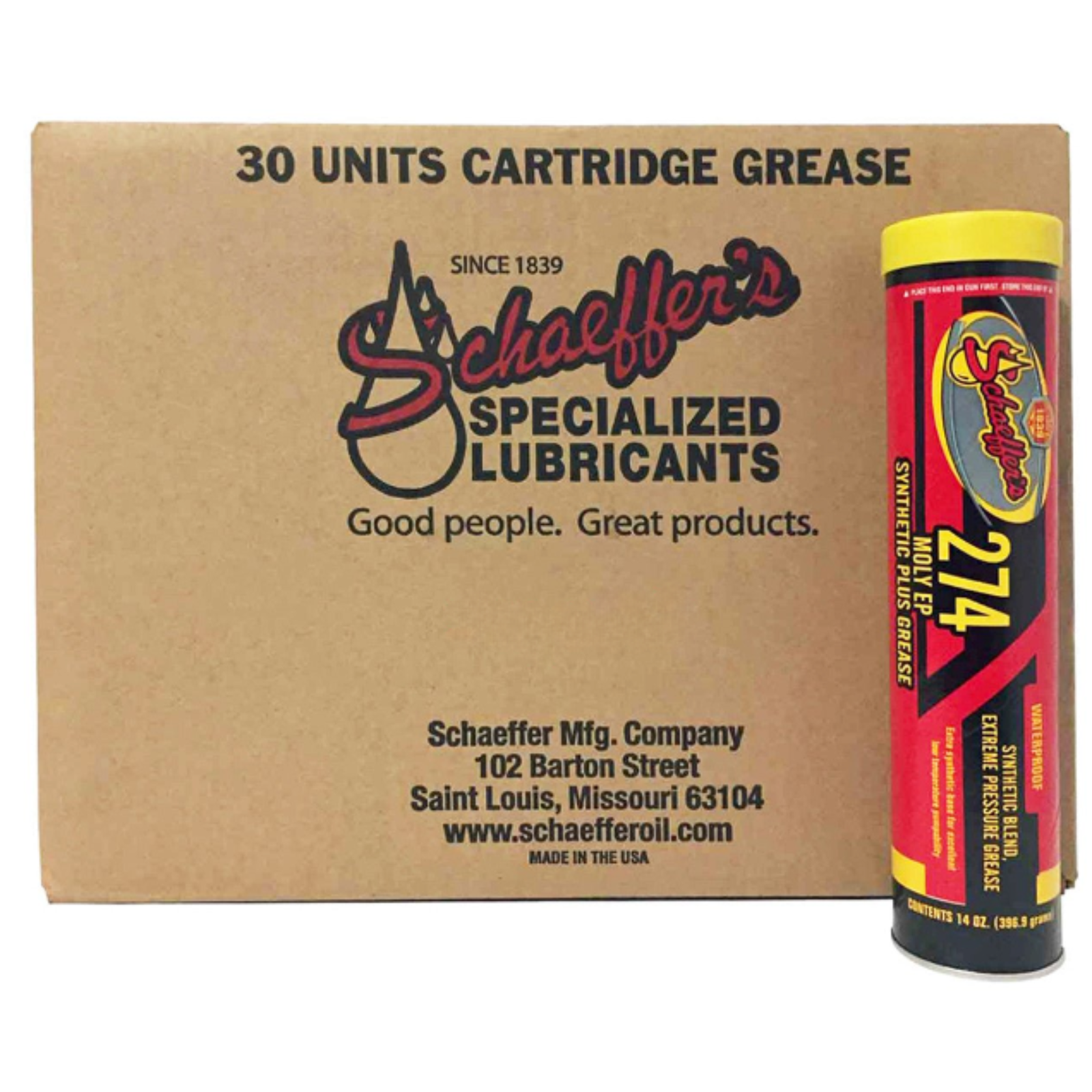 Schaeffer's 02741 Moly EP Para-Synthetic Grease NLGI #1 | (30) 14oz Tubes