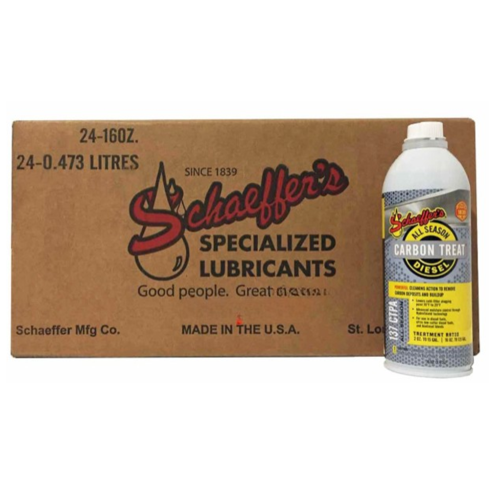 Schaeffer's Carbon Treat Premium All Season Diesel Fuel Additive | (24) 1 Pint Cans