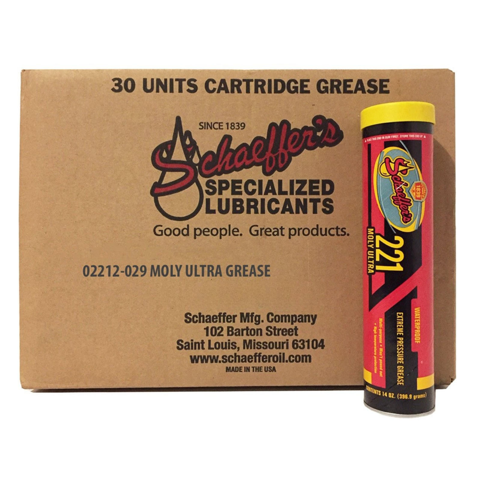 Schaeffers Moly Ultra EP Heavy Duty Automotive Grease NLGI #1 | (30) 14oz Tubes