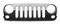 Sherman Grille Matte Black Paint to Match | Fits 2007-2017 Jeep Wrangler | Parts Link CH1200313