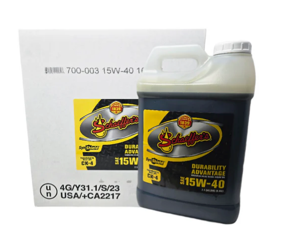 Schaeffers 700 SynSheild Durability Advantage Diesel Engine 15W-40 Oil | (2) 2 1/2 Gallon Containers