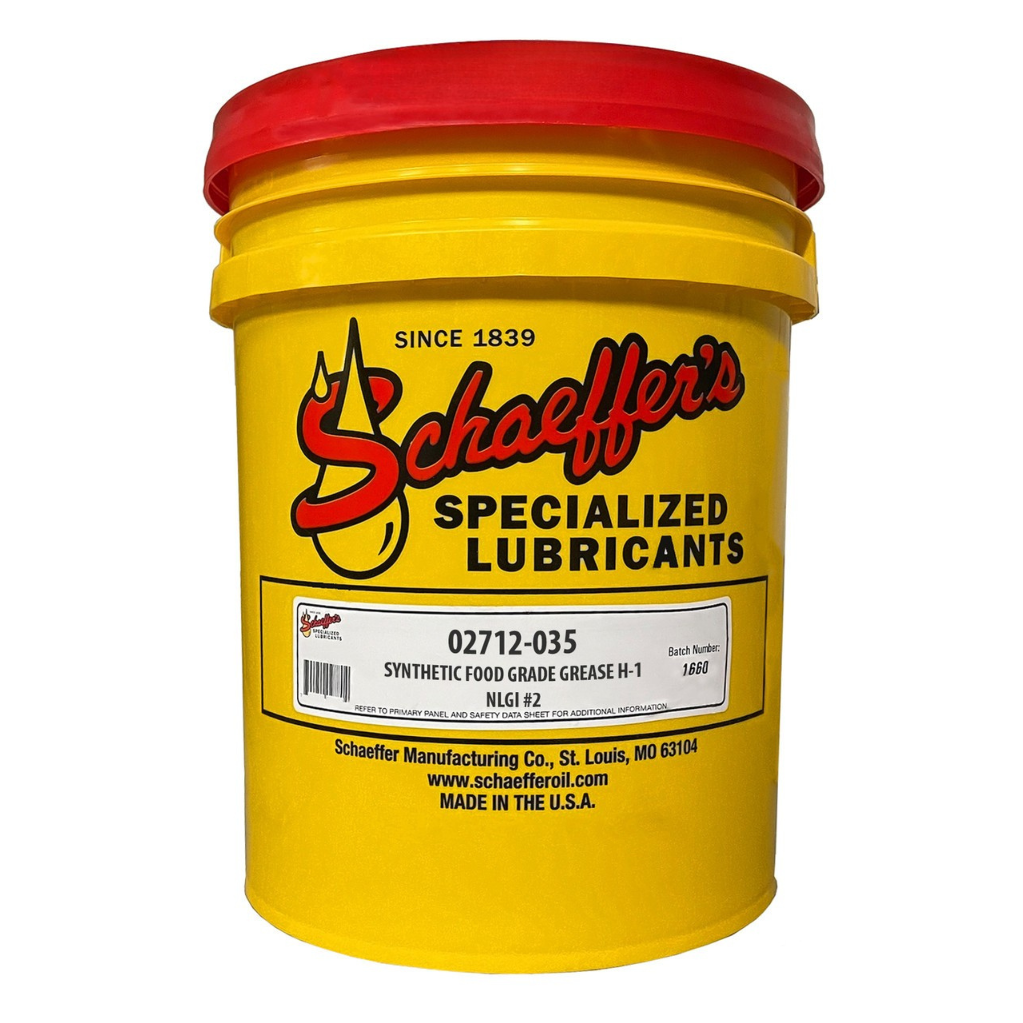 Schaeffer's 271 Synthetic Food Grade Grease H1 NLGI 2 | 35 LBS