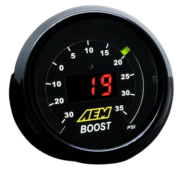AEMAEM 52mm Boost Digital Gauge Kit Reads From - 30 to 35 PSI