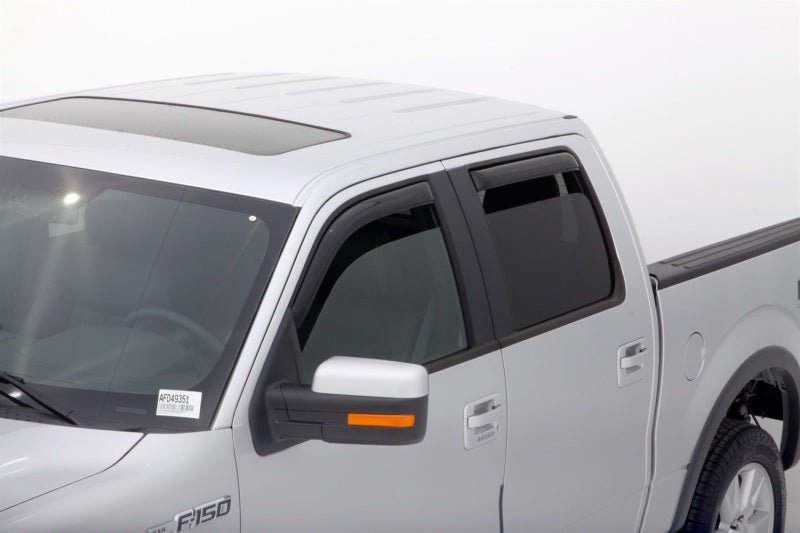 AVSAVS 09 - 14 Ford F - 150 Supercrew Ventvisor In - Channel Front & Rear Window Deflectors 4pc - Smoke