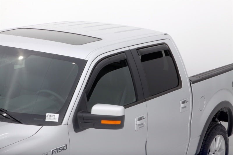 AVSAVS 09 - 14 Ford F - 150 Supercrew Ventvisor In - Channel Front & Rear Window Deflectors 4pc - Smoke