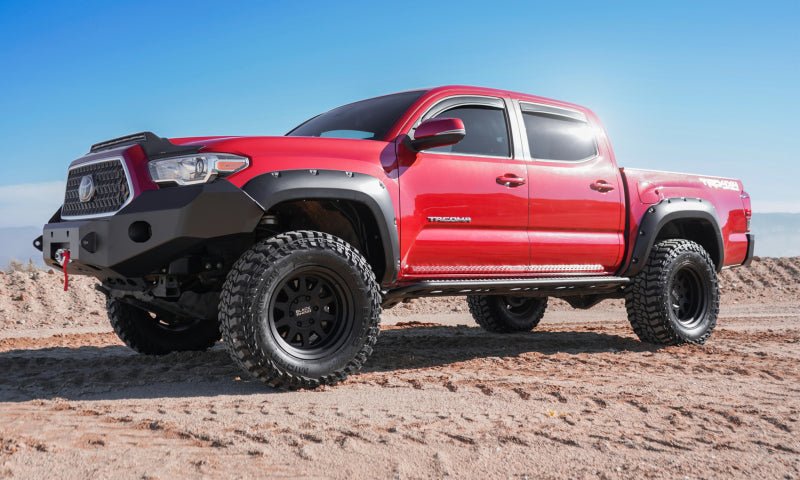 AVSAVS 16 - 18 Toyota Tacoma Double Cab Ventvisor In - Channel Front & Rear Window Deflectors 4pc - Smoke