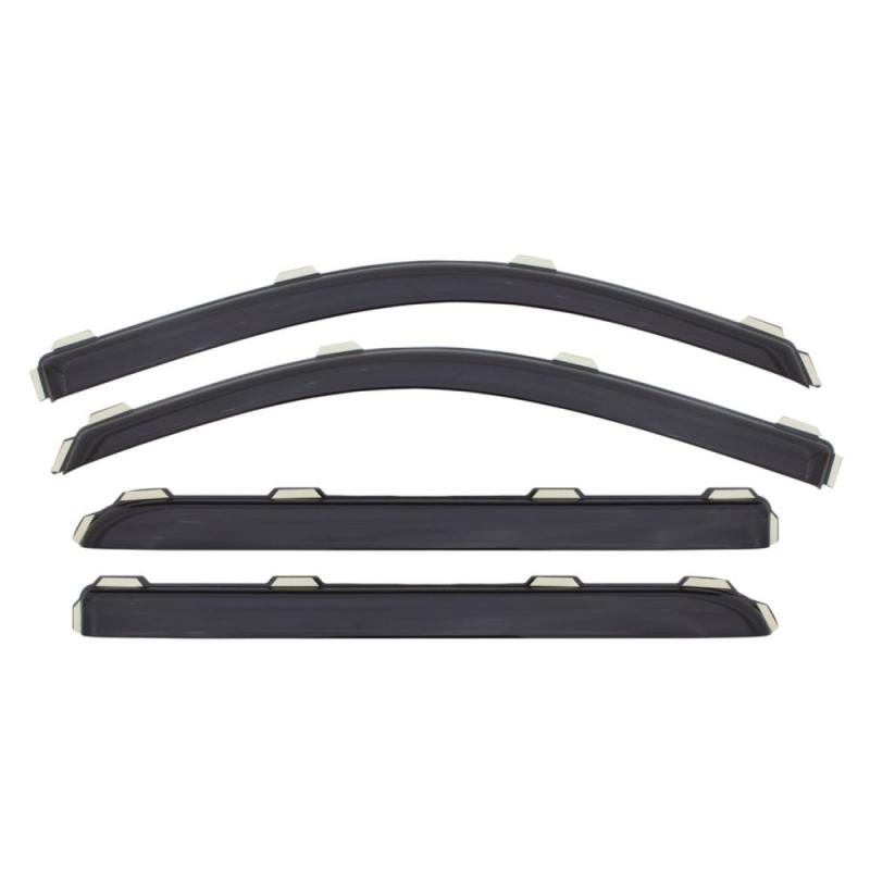 AVSAVS 16 - 18 Toyota Tacoma Double Cab Ventvisor In - Channel Front & Rear Window Deflectors 4pc - Smoke