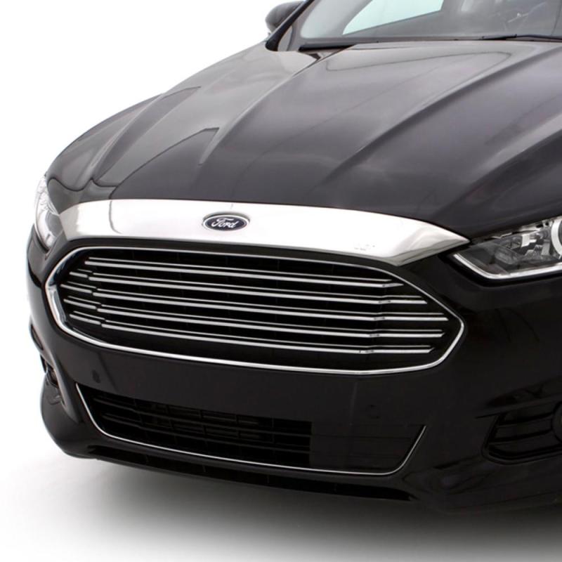 AVSAVS 16 - 18 Chevy Malibu (Fascia Mount) Aeroskin Low Profile Hood Shield - Chrome