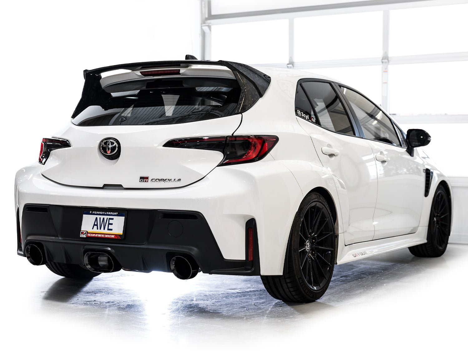 AWE TuningAWE Track Edition Exhaust Suite Black Tips | Fits 2023 - 2024 Toyota GR Corolla Hatchback