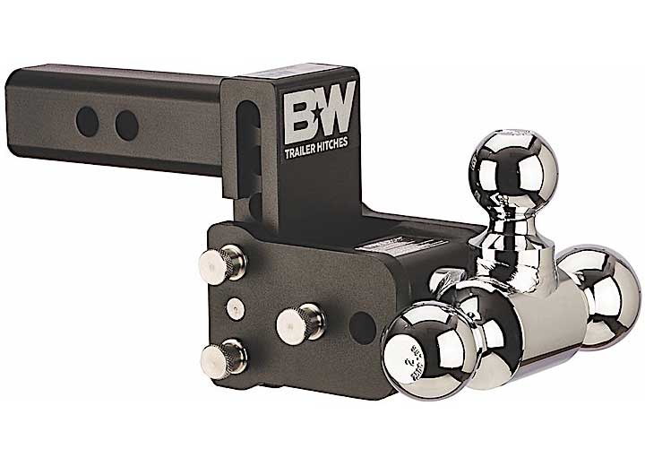 B & W Trailer HitchesB&W Tow and Stow Trailer Hitch Black 2" Shank 3" Drop 3.5" Rise 1 - 7/8" / 2" / 2 - 5/16" Tri Ball