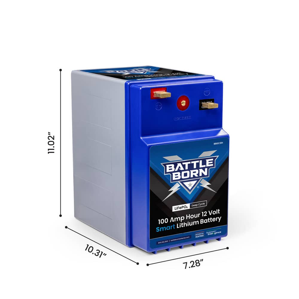 Battle Born BatteriesBattle Born 100Ah 12V GC2 Smart Heated LiFePO4 Deep Cycle Battery Kit | For RVs and Backup Power